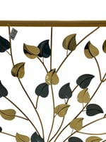 طاولة مدخل فاخرة بإطار ذهبي ونقشة أوراق مزدوجة – ت...