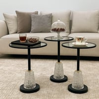 طقم طاولات جانبية 3 قطع – "كريستالا"