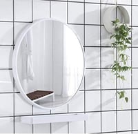 مرايا دائرية لون ابيض