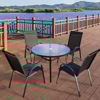 جلسة حديقة طاولة و 4 كراسي متوفرة 3 الوان