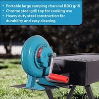 شواية معدن قابلة للطي مع منفاخ هواء يدوي