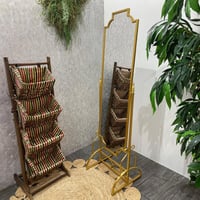 مرايا كلاسيك بإطار معدني ذهبي