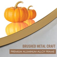 مرايا دائرية لون ذهبي