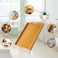 طقم صواني خشبية مكون من 3 قطع