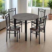 طقم طاولة طعام دائرية بأربع كراسي