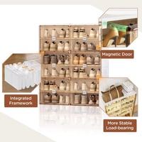 منظمة الأحذية الواسعة – واجهة شفافة بلون أبيض / أس...