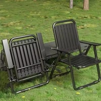 كرسي استراحة بلاستيك قابل للطي – هيكل معدني متين