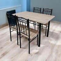 طاولة طعام عصرية بـ4 كراسي – تصميم عملي وأنيق