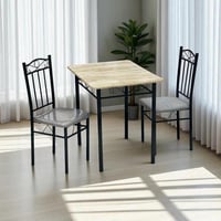 طقم طاولة طعام بمقعدين - تصميم عملي وأنيق