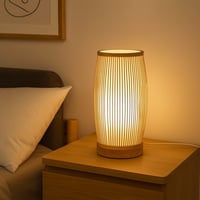 أبجورة سكون – تصميم خشبي بإضاءة دافئة