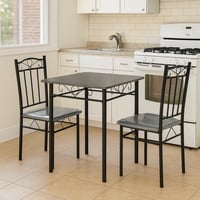 طقم طاولة طعام بمقعدين - تصميم عملي وأنيق