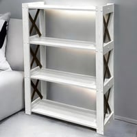 ستايل دارَك - رف خشبي ٤ رفوف