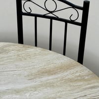 طقم طاولة طعام دائرية بأربع كراسي