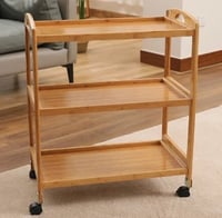 عربة تقديم الطعام متحركة 3 طبقات