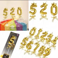 شموع الأرقام بتاج