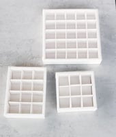 بوكسات مقسمه ابيض مقاسات