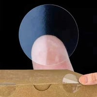 استيكر شفاف دائري