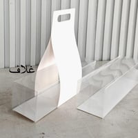 علب طبقتين شفافه بحامل