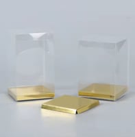 علب توزيعات قاعدة ذهبي وابيض