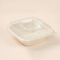 علب سلطة مربعة مصنوعة من قصب السكر الحجم :24 اونص...