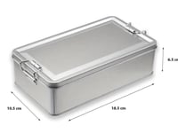 علب حديد معدن بمقبض كبس