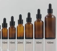 علب سيروم زجاج بني قطاره مقاسات