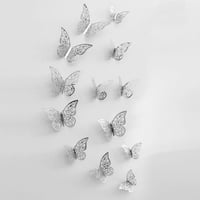 فراشات كيك فضي