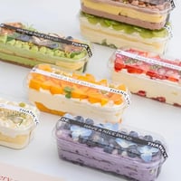 علب حلا بلاستيك مستطيله فاخر