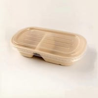 علب طعام مقسمة مصنوعة من قصب السكر الحجم: 1000 مل...