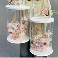 علب كيك دائري مع شريط مقاسات والالوان