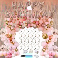 طقم بالونات حفلات كبير - بينك