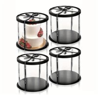 علب كيك دائري مع شريط مقاسات والالوان