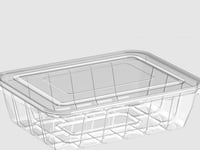 علب بلاستيك بغطاء مسطح