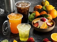 كاسات بلاستيك غطاء مسطح