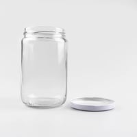 برطمان زجاج غطاء ابيض