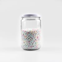 برطمان زجاج غطاء ابيض