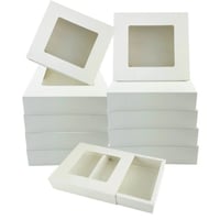 علب مربعه بنافذه شفاف