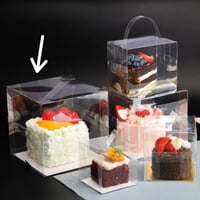 علب كيك بحامل مقاسات