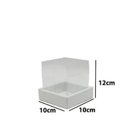 علب ورقية 10*10*12 غطاء شفاف بعدة الوان