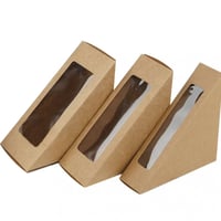 علب كلوب ساندويش مثلثه بطبقه عازله داخليه