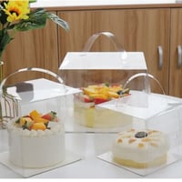 علب كيك بحامل كبيره