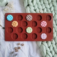 فالب سيلكون وافل دائري ميني