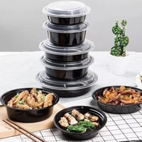 علب ميكرويف اسود دائري