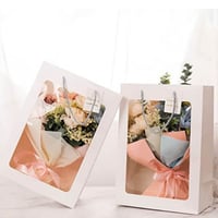 اكياس ابيض بنافذة شفافة