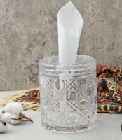 علب مناديل زجاج دائري