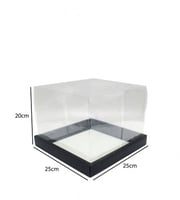 علب ورقية 25*25*20 غطاء شفاف بعدة الوان