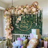 طقم بالونات حفلات كبير بألوان بينك وذهبي