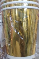 اكواب ورقيه ذهبي فض