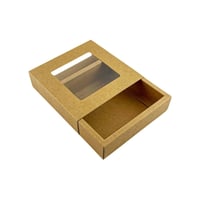 علب مربعه بنافذه شفاف