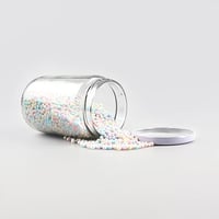 برطمان زجاج غطاء ابيض